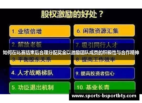 如何在比赛结束后合理分配奖金以激励团队成员的积极性与合作精神